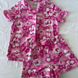 Barbie Pink Floral Kids Pajama Set